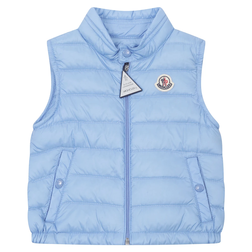 Moncler Kids Jackets - Male - Waistcoats - Blue - 18 M - Kids