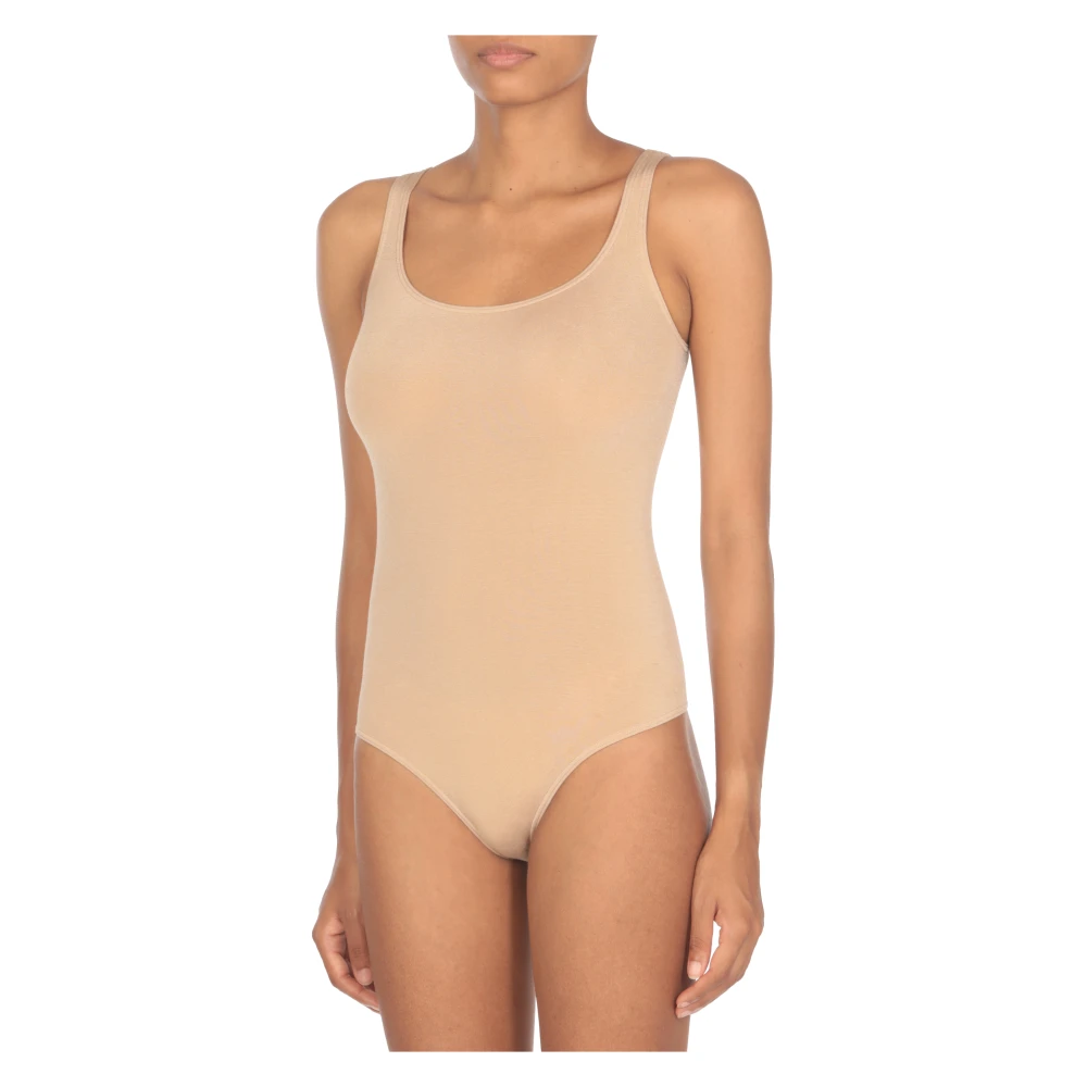 Wolford Beige Mouwloze Katoenen Top Beige Dames