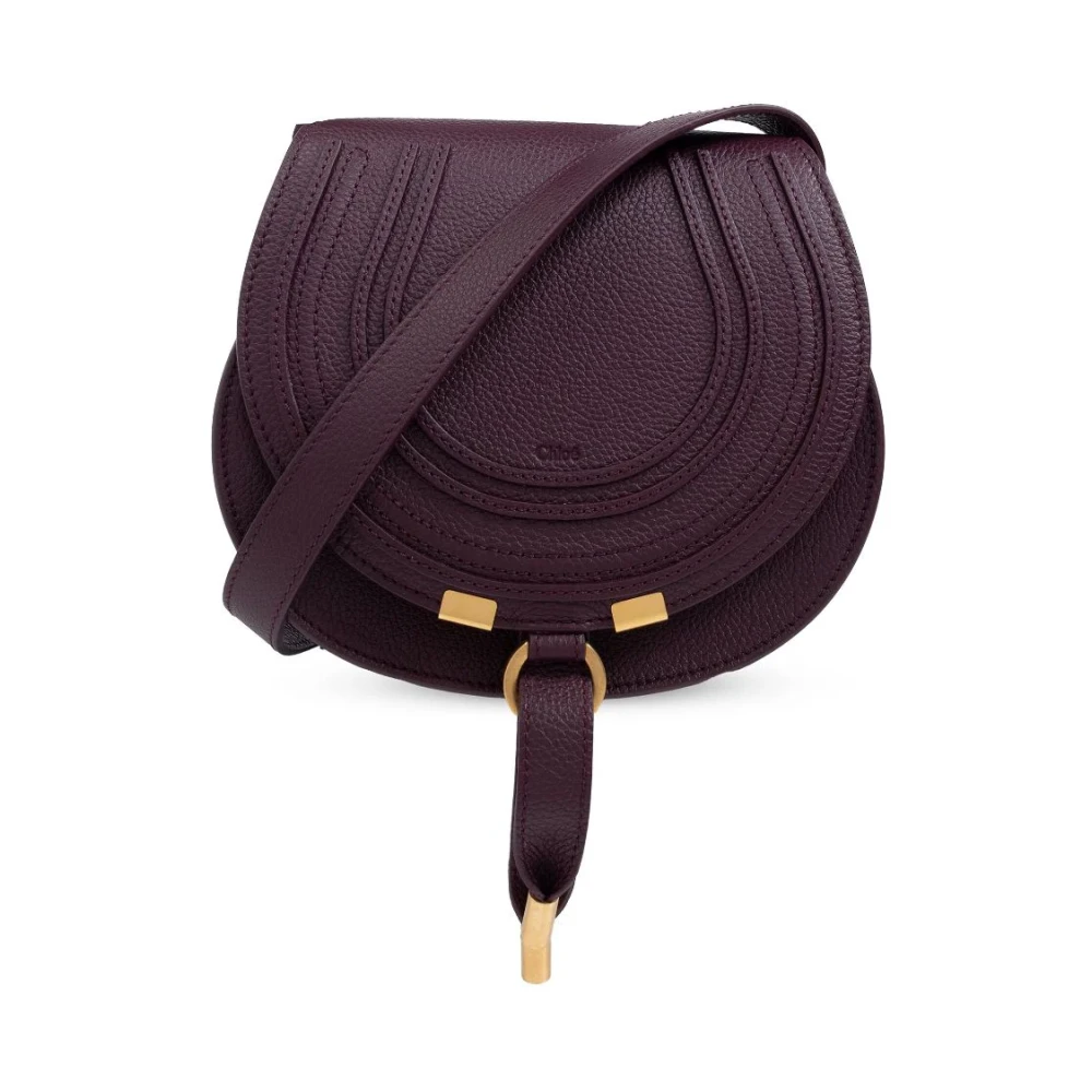 Chloé Paarse Leren Crossbody Tas Purple Dames