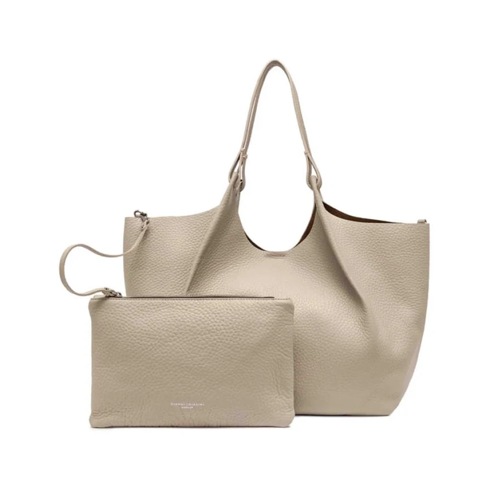 Gianni Chiarini Luxe Schoudertas Lamb Castoro Brown Dames