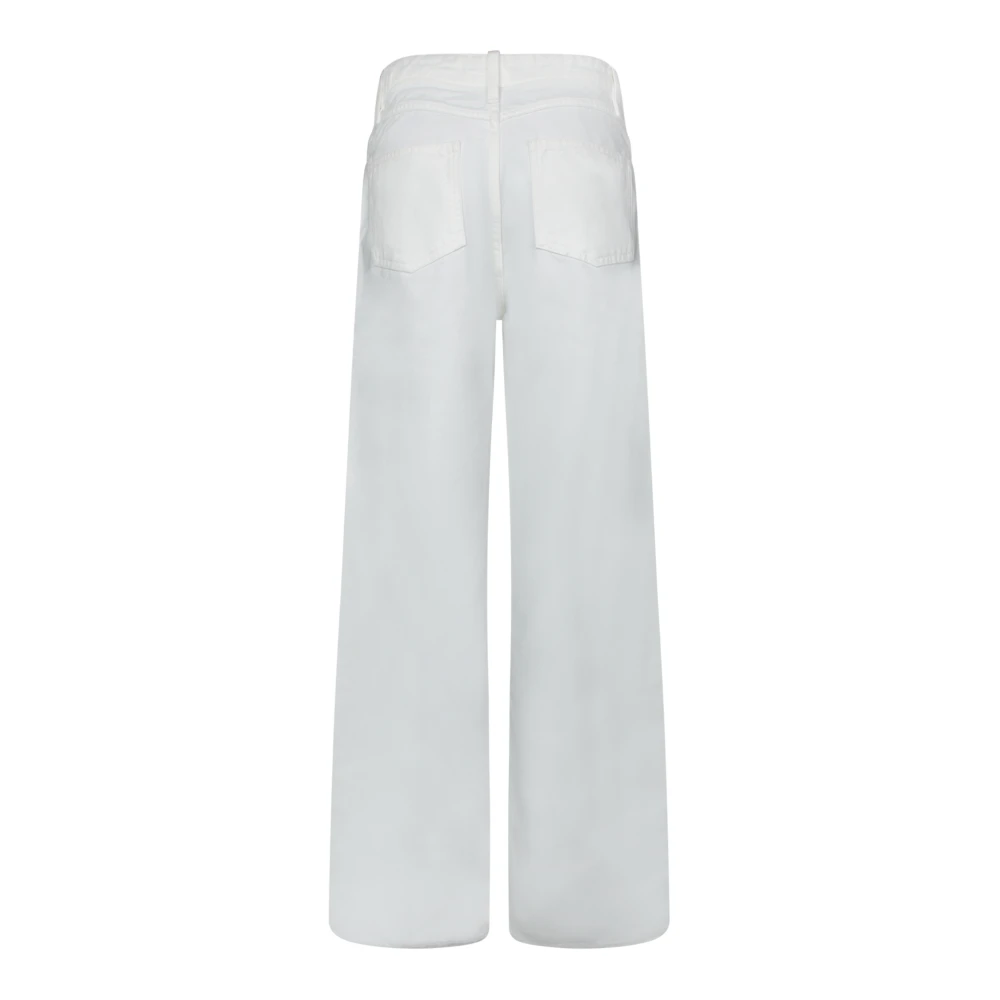 IRO Moderne hoge taille broek met riemlussen White Dames