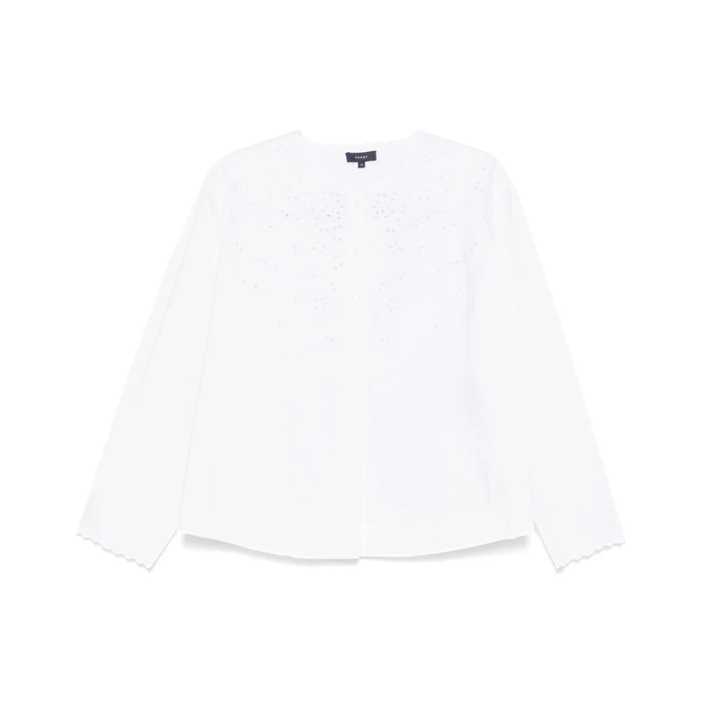 Soeur Witte Button-Up Shirt met Box Pleat White Dames