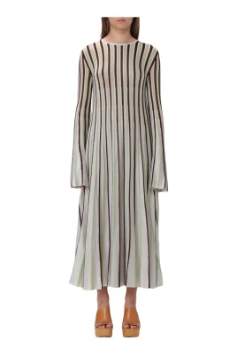 colorful-knit-midi-dress-flared-sleeves
