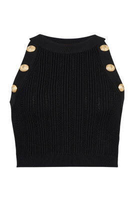 top-court-en-maille-a-boutons