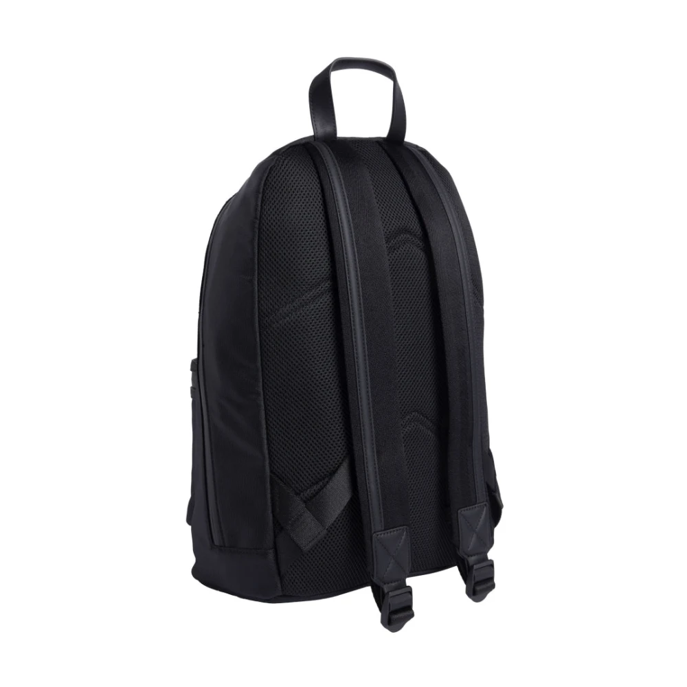 Calvin Klein Zwarte ronde rugzak voor mannen Black Heren