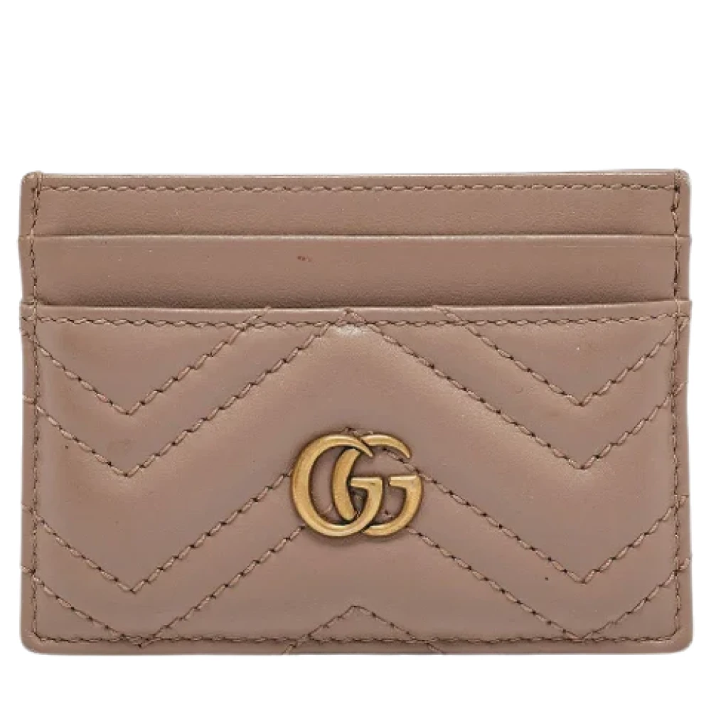 Gucci Vintage Pre-owned Leather wallets Beige Dames