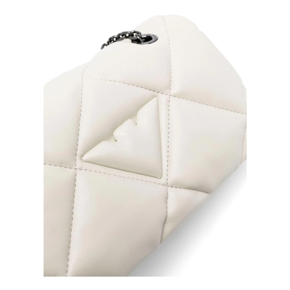 Emporio Armani Gewatteerde Schoudertas Ivory Beige Dames