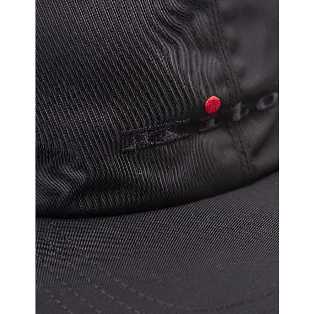 Kiton Zwarte Nylon Katoen Interieur Jas Black Heren