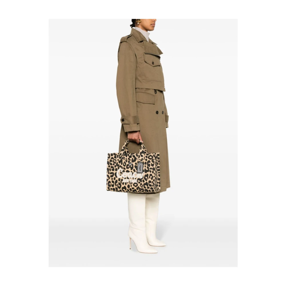 Coach Luipaardprint Schoudertas Brown Dames