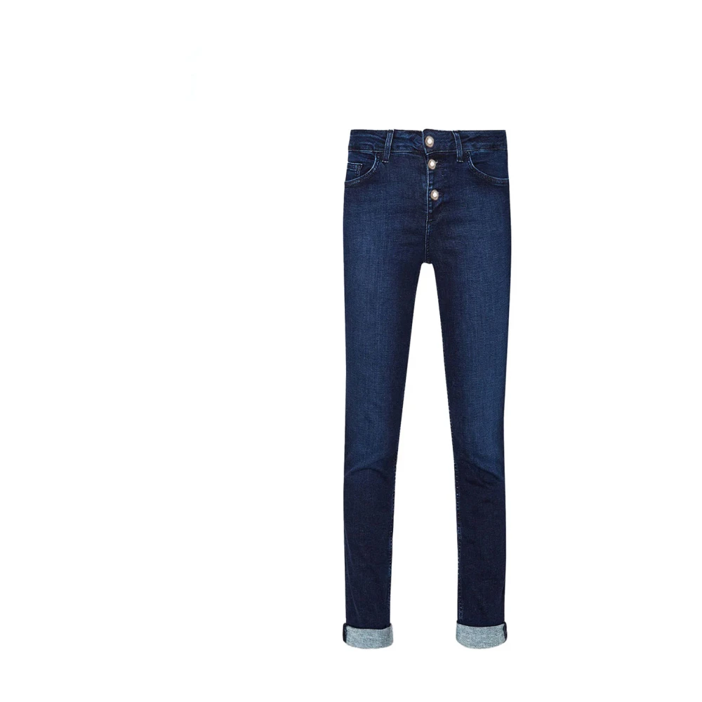 Liu Jo Blauwe Skinny Denim Jeans Bottom Up Blue Dames