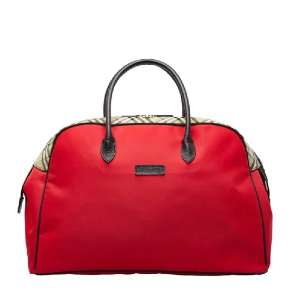 Burberry Vintage Pre-owned Fabric travel-bags Red Dames