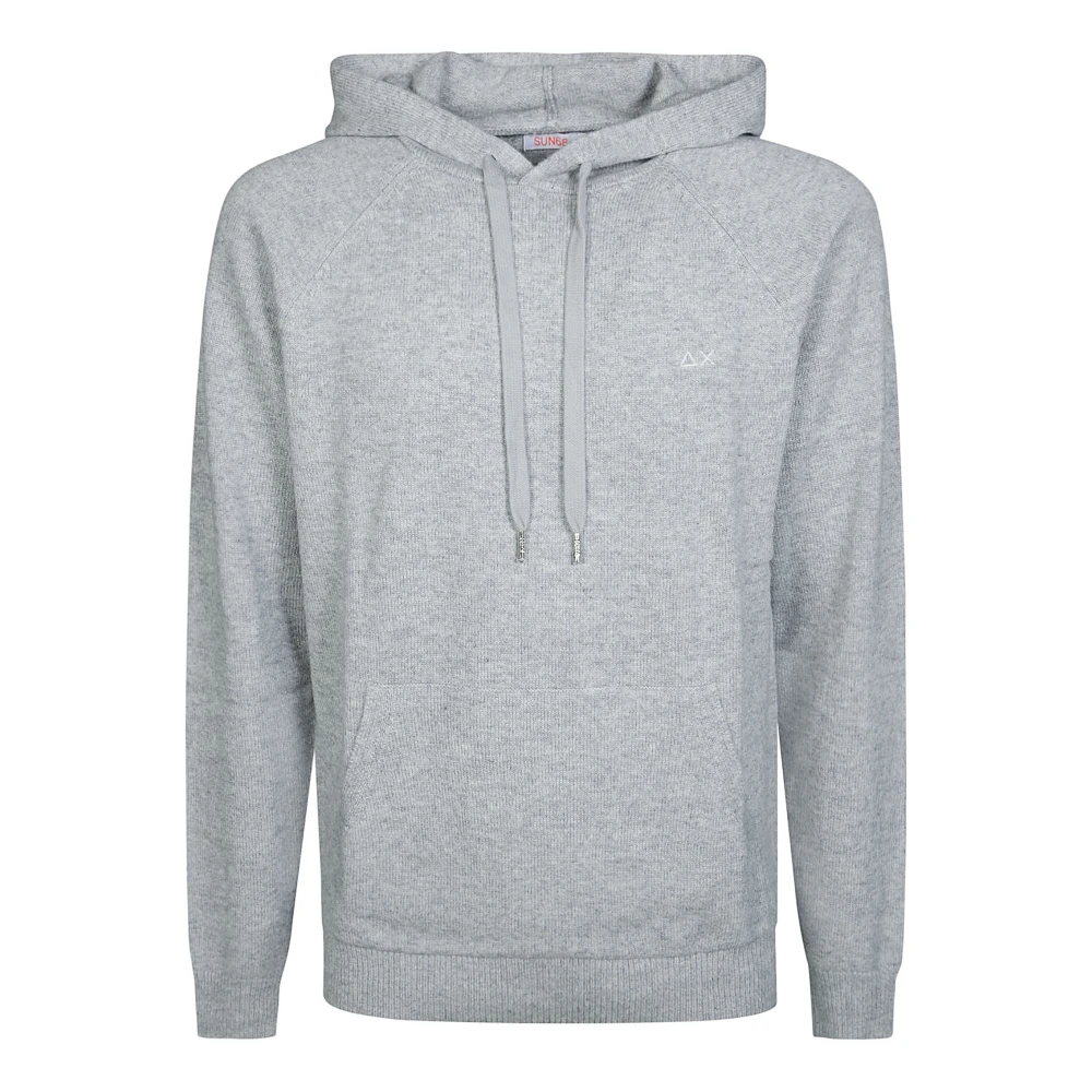 Sun68 Solide Warme Hoodie Gray Heren