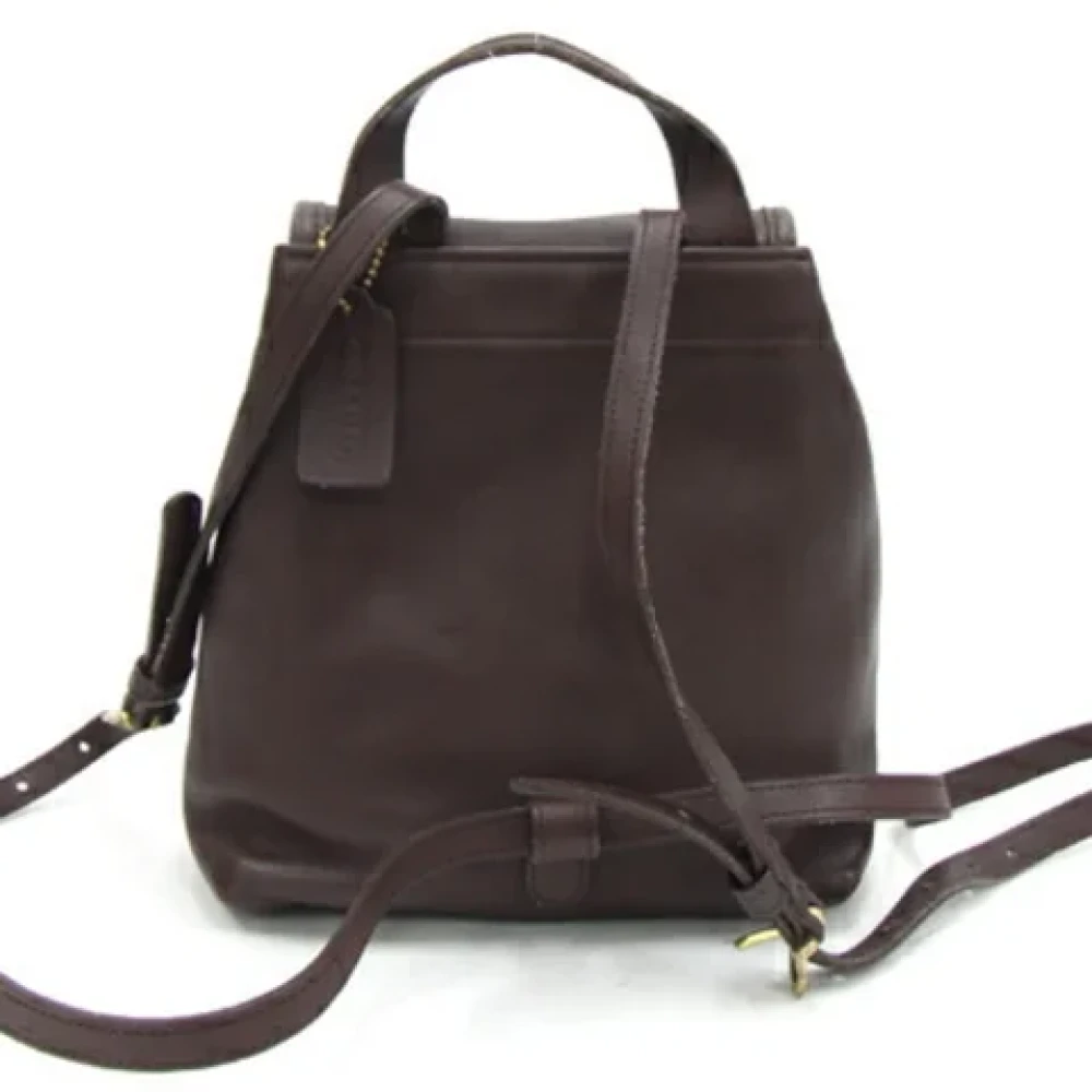 Coach Pre-owned Leather backpacks Brown Dames