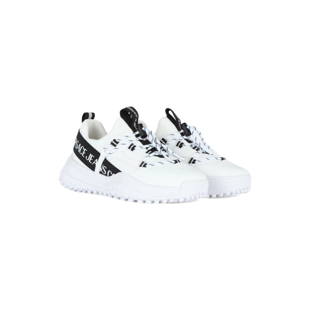 Versace Jeans Couture Sneakers met logo in neopreen en eco-leer White Heren