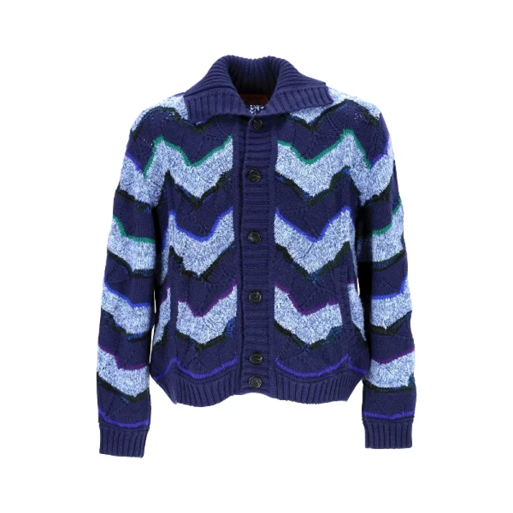 Missoni Pre-owned Wool tops Blue Heren