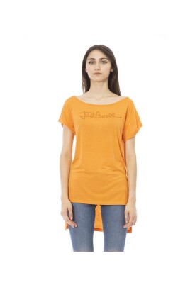 orange-bomuld-kvinder-t-shirt-med-rhinestone-logo