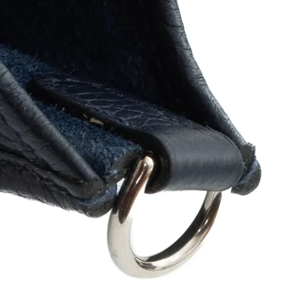 Hermès Vintage Pre-owned Leather shoulder-bags Blue Dames