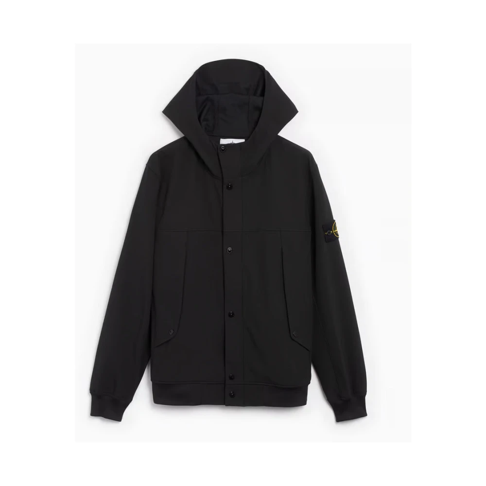 Stone Island Zwarte Giubbotto Jas Urban Stijl Black Heren