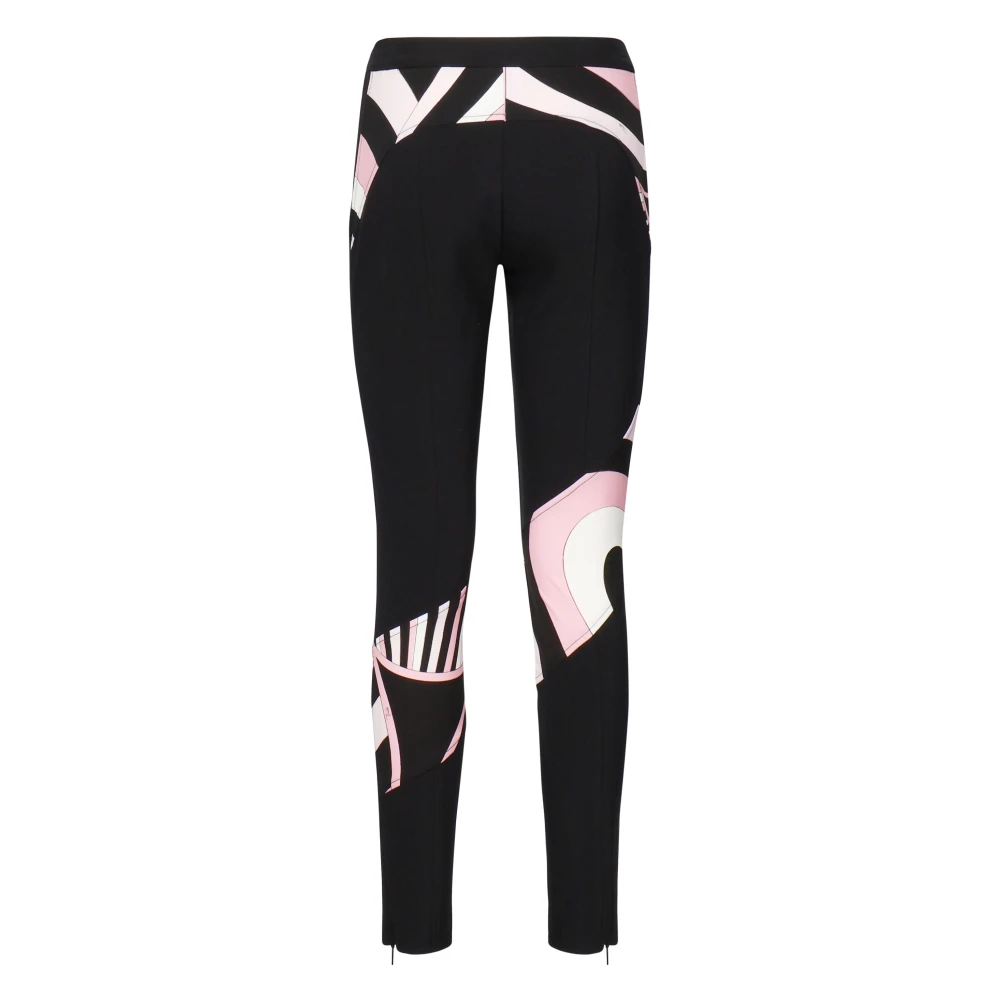 EMILIO PUCCI Zwarte Slim Fit Broek met Ritsen Black Dames