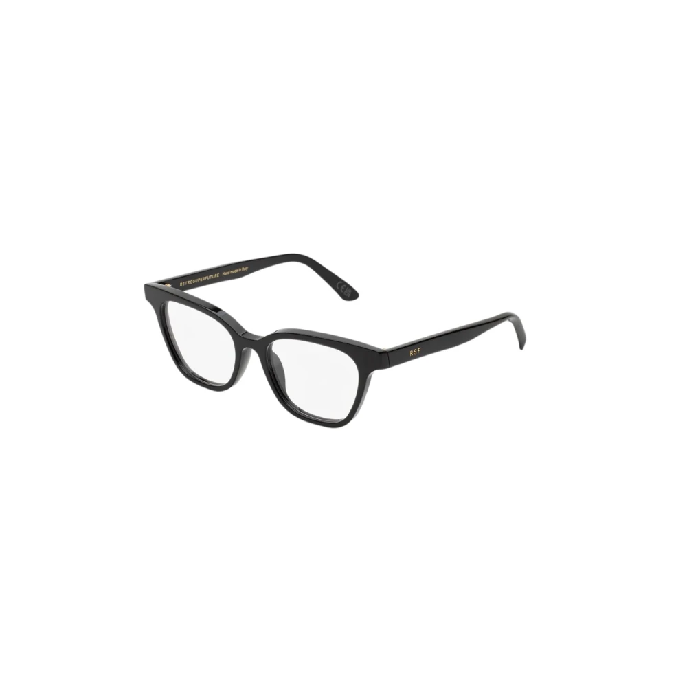 Retrosuperfuture Unisex Black Glasses,, Vintage Glasses Model 131 Medium