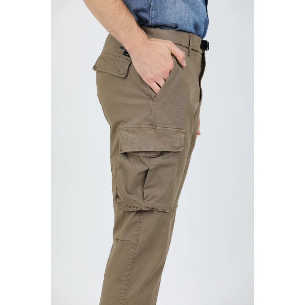 Mason's Cargo Bouclé Broek met Verstelbare Riem Green Heren