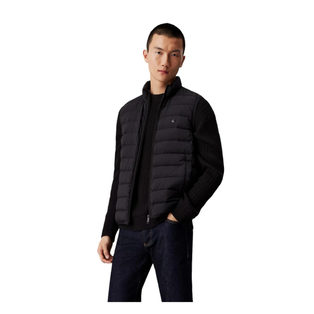 Calvin Klein Jeans Stijlvolle Mouwloze Jas voor Mannen Black Heren