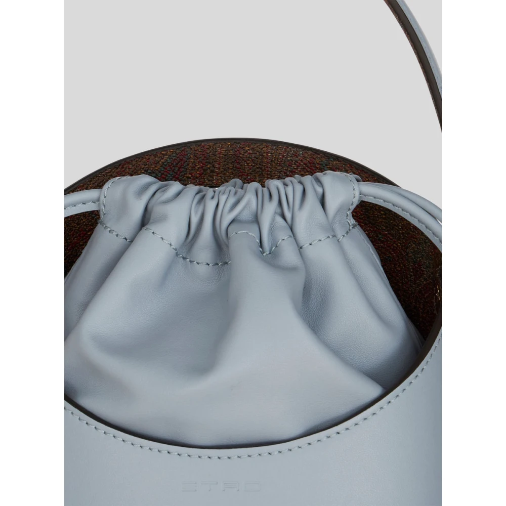 ETRO Heldere Blauwe Kleine Saturno Leren Tas Blue Dames