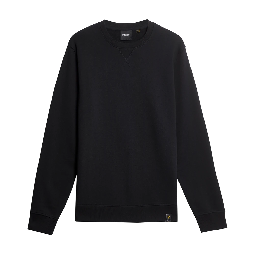 Lyle & Scott Mid Layers Klem Gelabeld Crew Neck Sweatshirt Black Heren