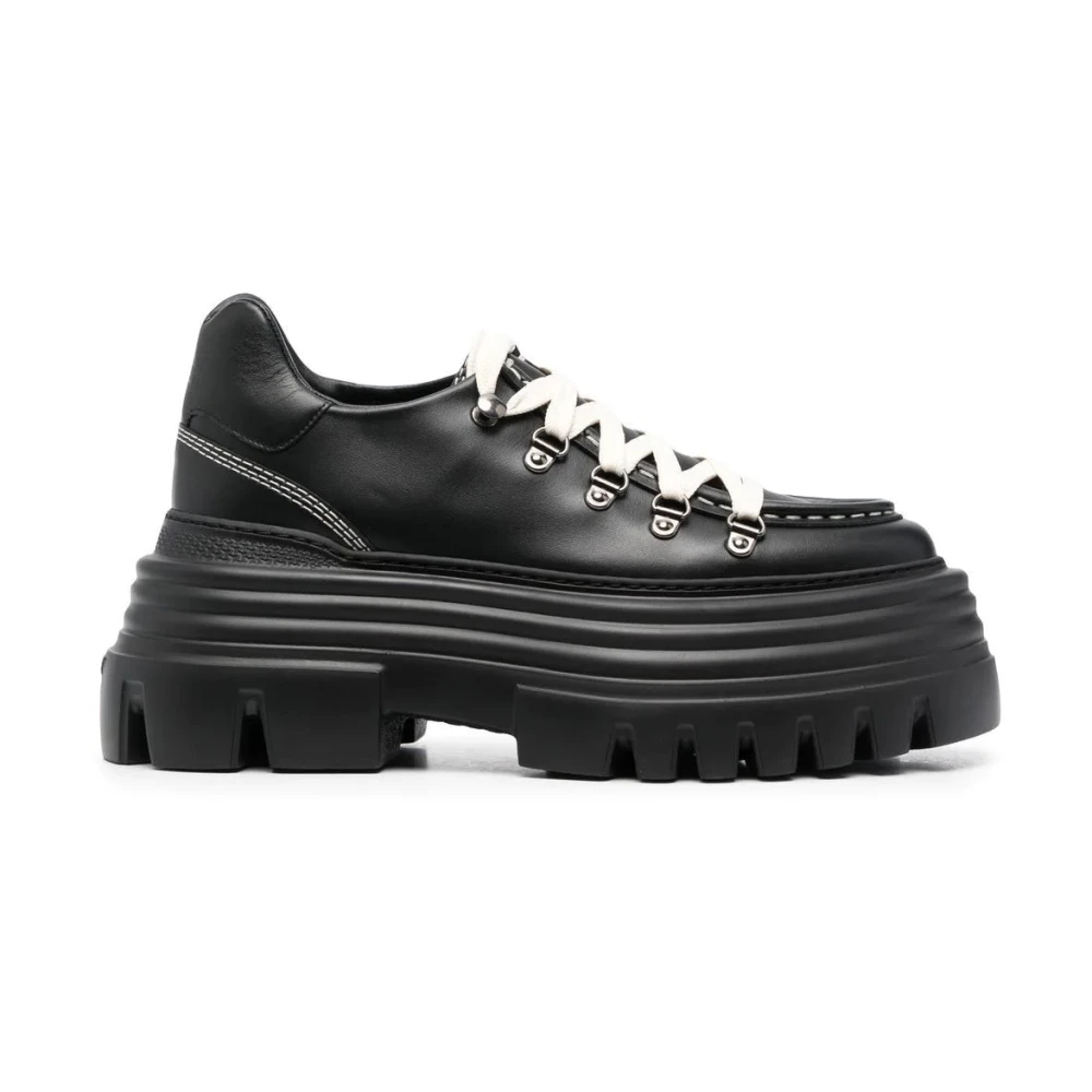 Bally Zwarte Bovine Loafers Casual Flats Dames Schoenen