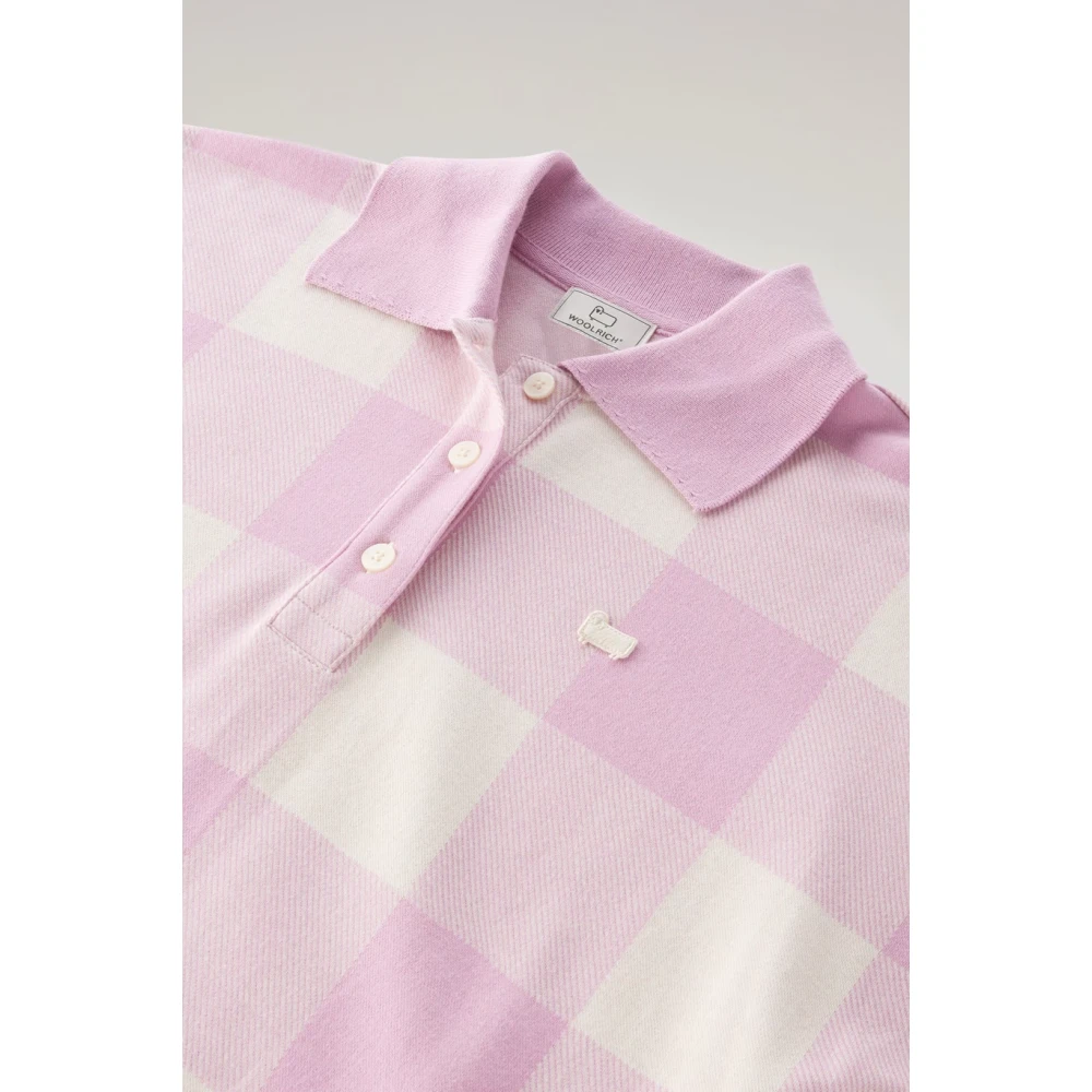 Woolrich Vintage American Check Polo Purple Dames