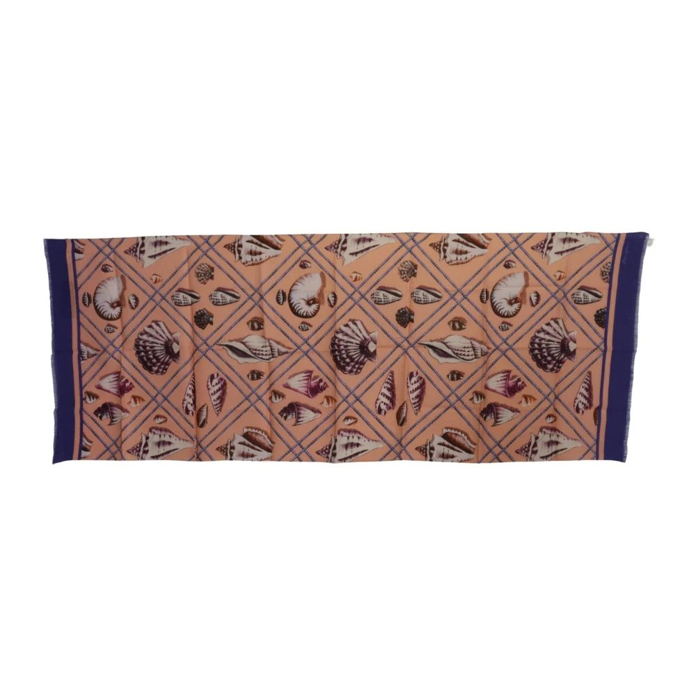 Dolce & Gabbana Zijden sjaal met bloemenpatroon Beige Multicolor Heren