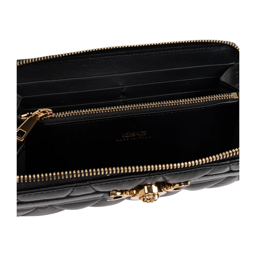 Versace Gewatteerde Portemonnee Black Dames
