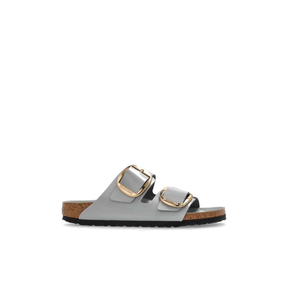 Birkenstock Women's Gray Sliders, 8 Uk, Arizona Big Buckle Slides