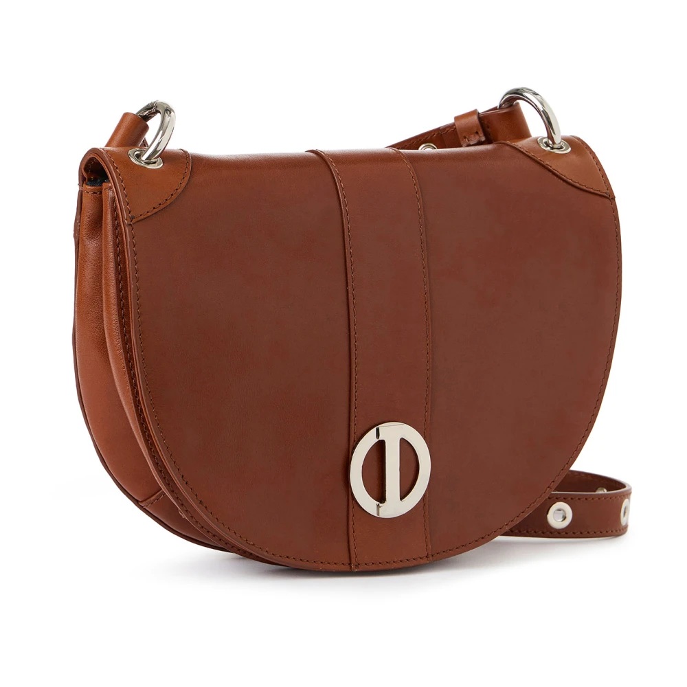 Iceberg Koeienhuid leren tas met bovenhandvat in coccio kleur Brown Dames