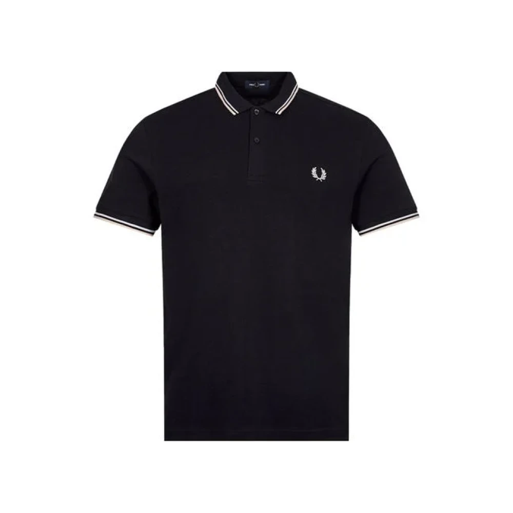 Fred Perry Men's Blue Classic Cotton Polo With Double Stripe