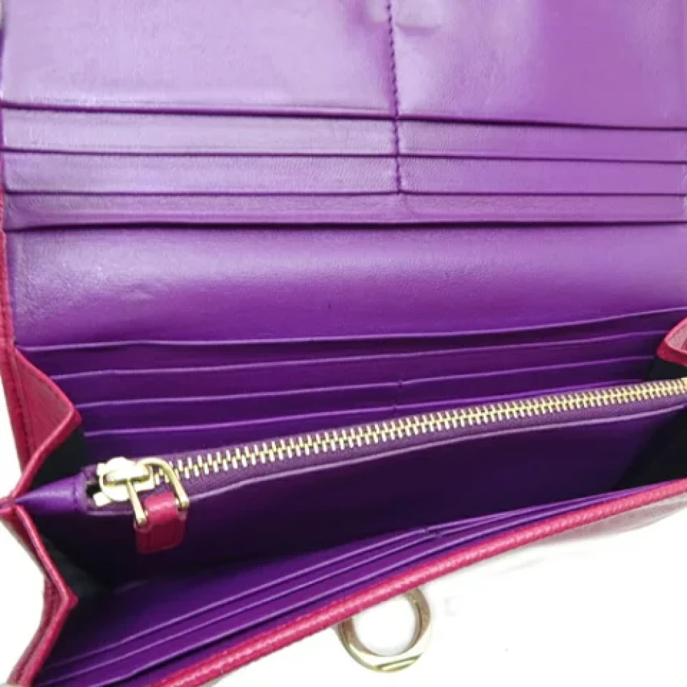 Bvlgari Vintage Pre-owned Leather wallets Pink Dames