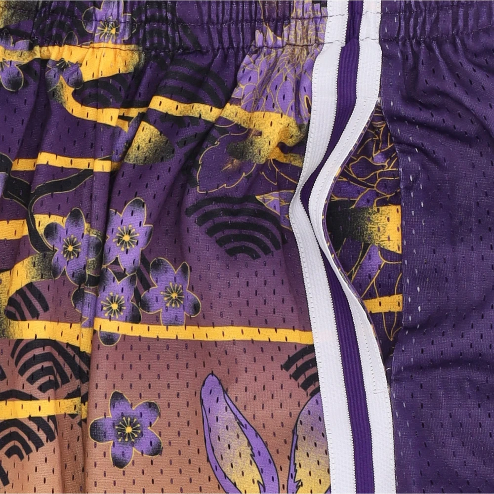 Mitchell & Ness NBA Swingman Shorts 1996 Los Angeles Lakers Multicolor Heren