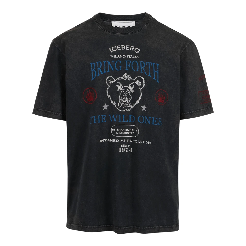 Iceberg - Tops > T-Shirts - Black - Iceberg - Modalova