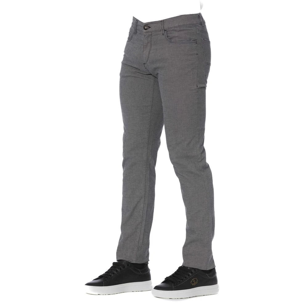 Trussardi Elegante grijze katoenmix broek Gray Heren