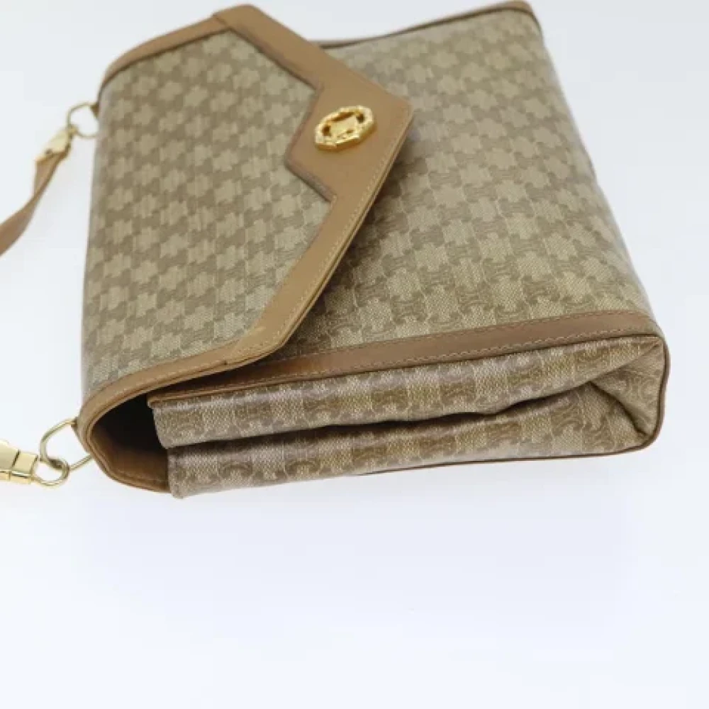 Celine Vintage Pre-owned Canvas shoulder-bags Beige Dames