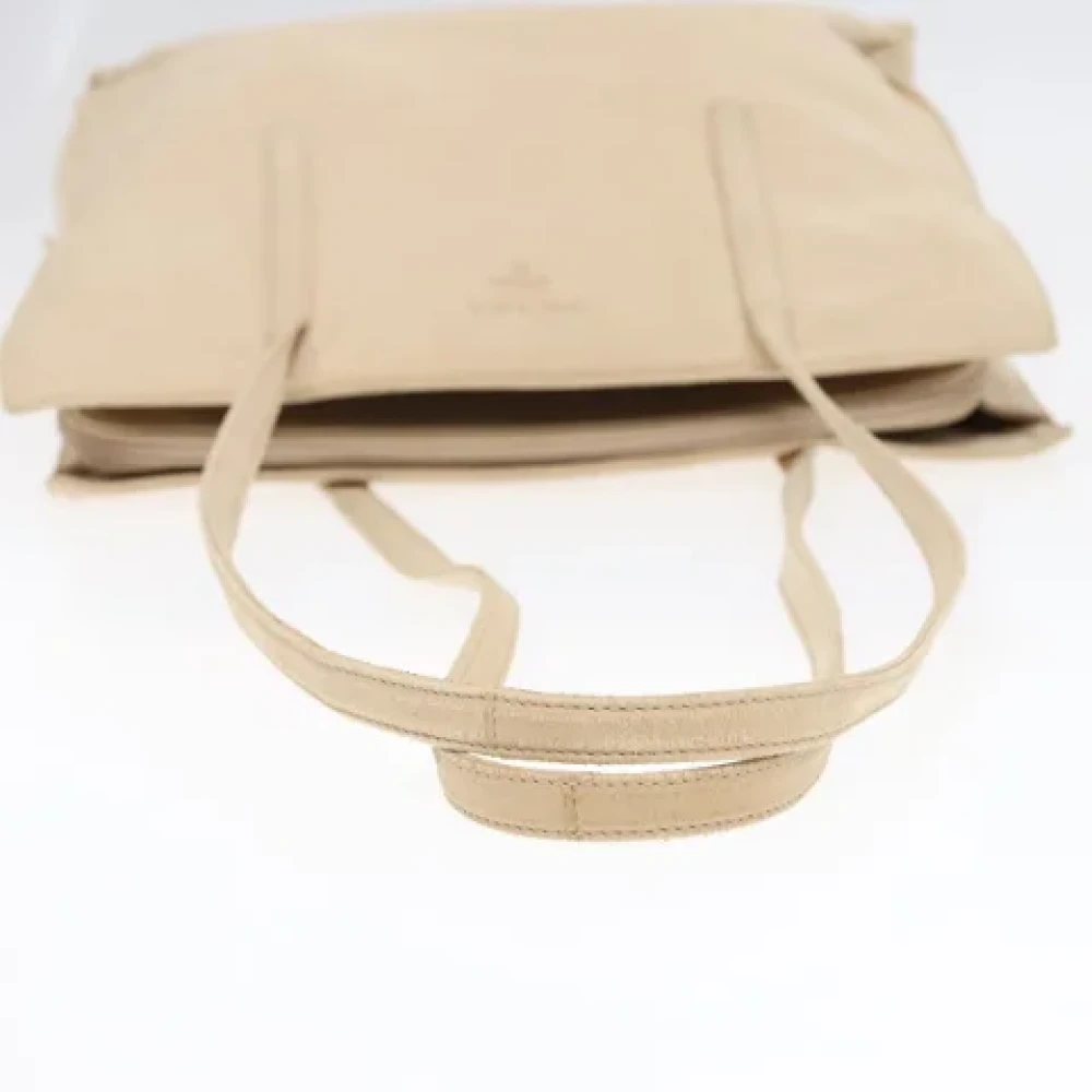 Prada Vintage Pre-owned Leather prada-bags Beige Dames