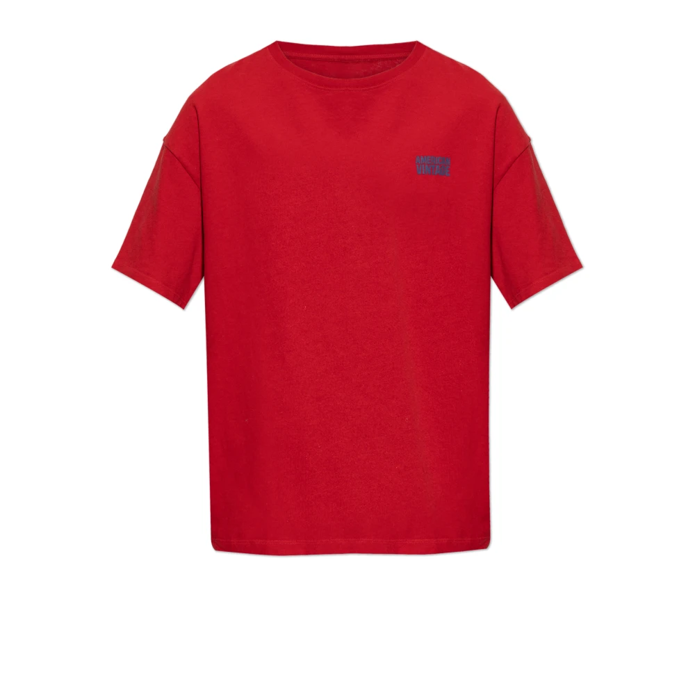 American Vintage Uomo Rosso Top, Xl, New,