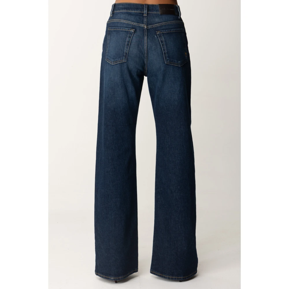 pinko Wide Leg Dark Wash Jeans Blue Dames