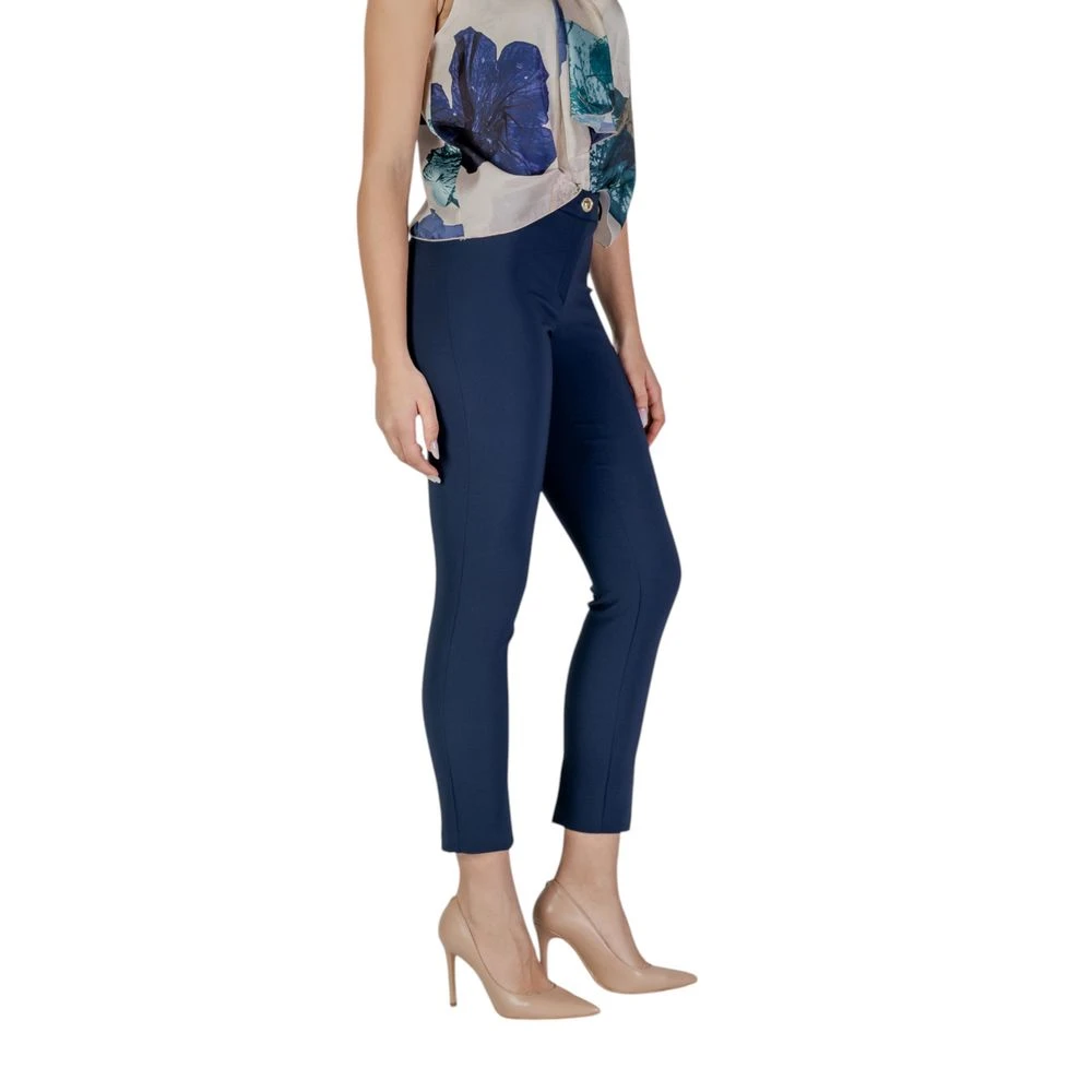 RINASCIMENTO Blauwe Polyester Dames Sigaretbroek Blue Dames