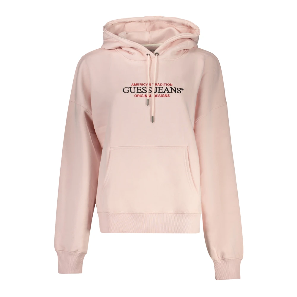 Guess Roze hoodie met borduurwerk Pink Dames