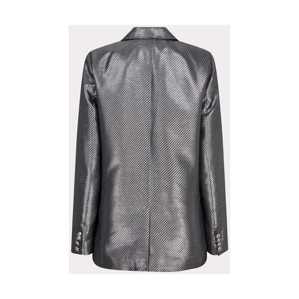 Esqualo Metallic Blazer in Zilver Gray Dames