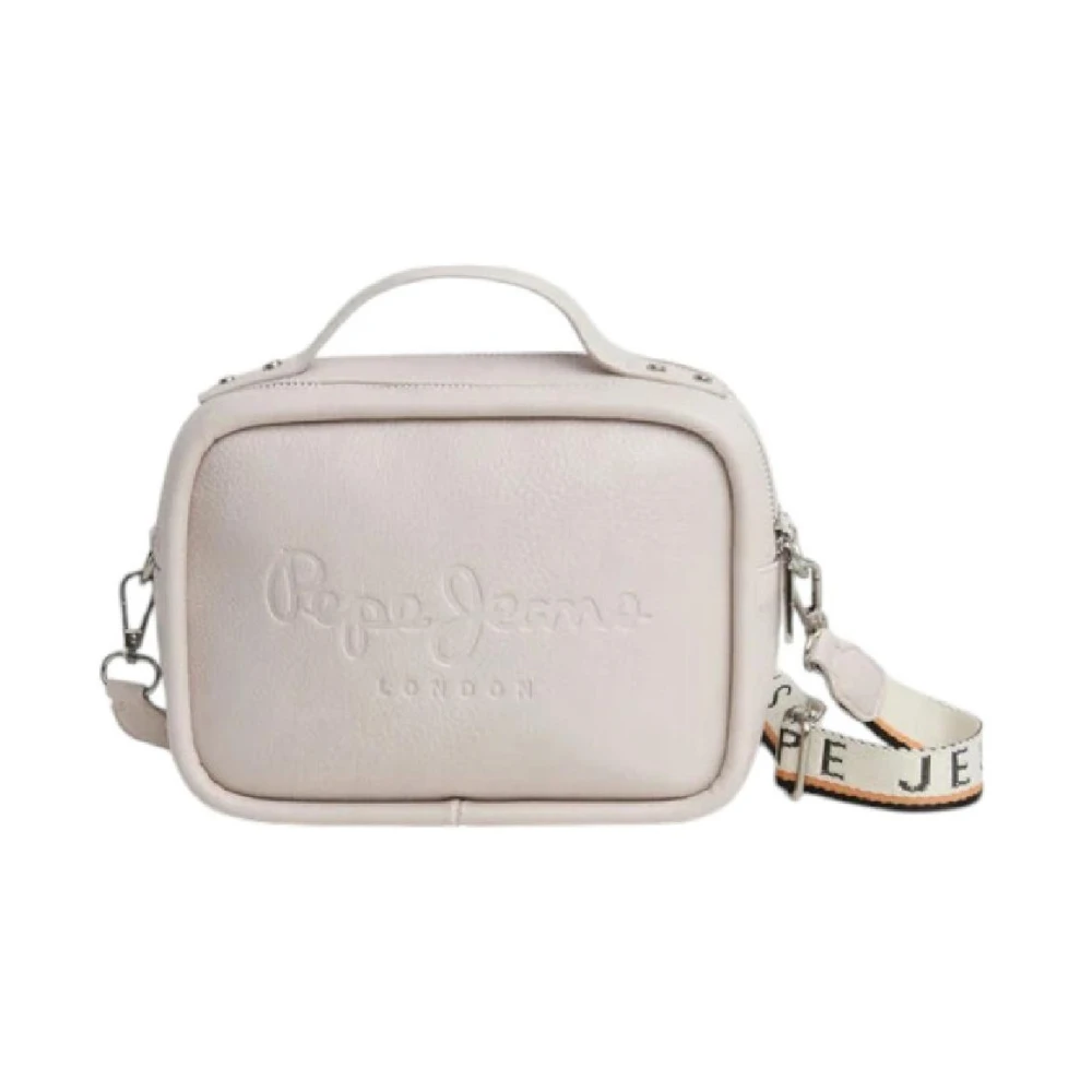 Pepe Jeans Chique Witte Schoudertas Bassy Main White Dames