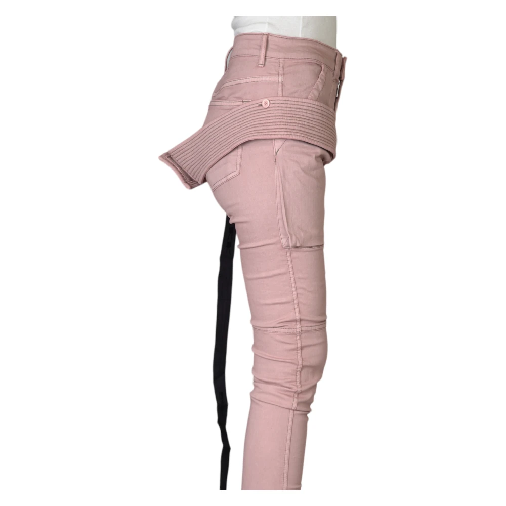 Rick Owens Stijlvolle Overdyed Skinny Jeans Pink Dames