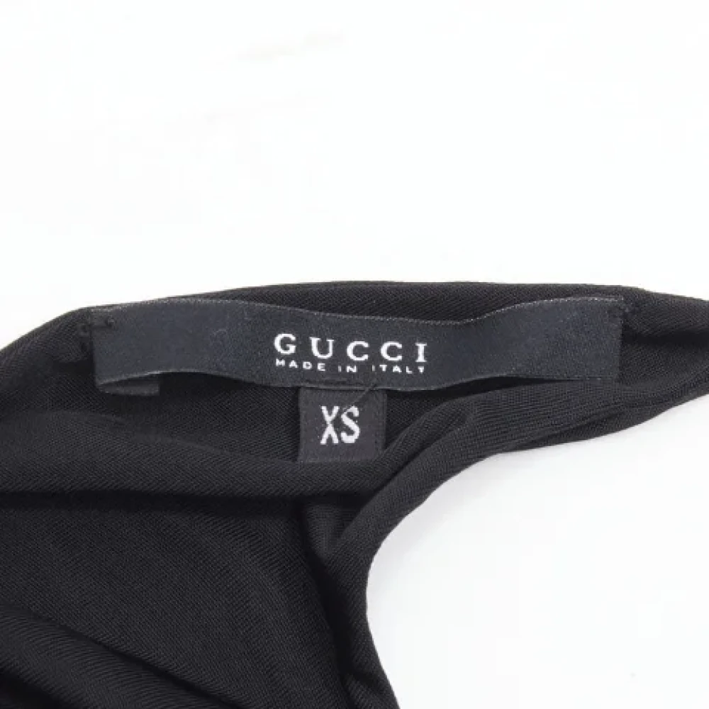Gucci Vintage Pre-owned Polyester tops Black Dames