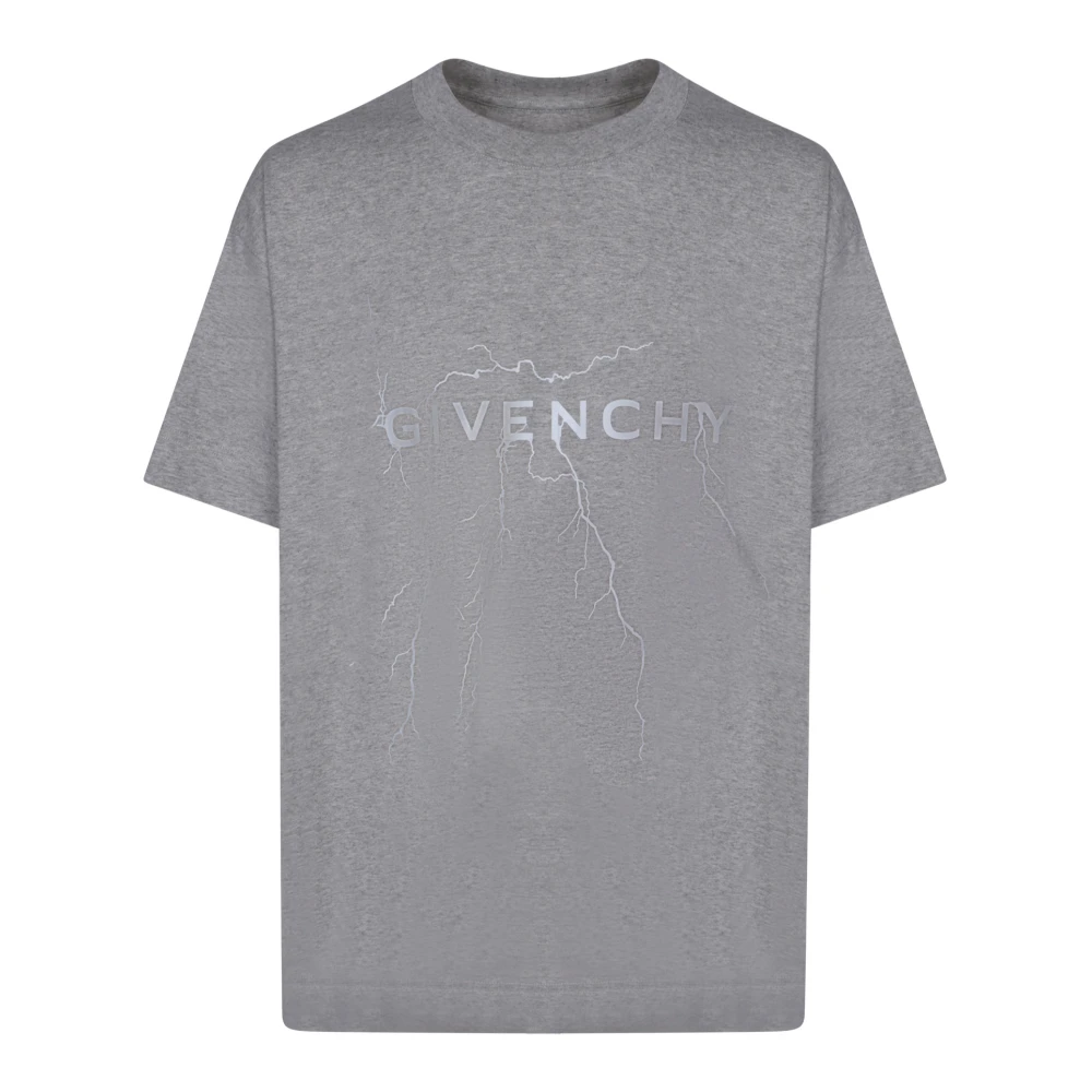 Givenchy Men's Gray Reflective Logo T-Shirt - T-Shirts - L - Tops